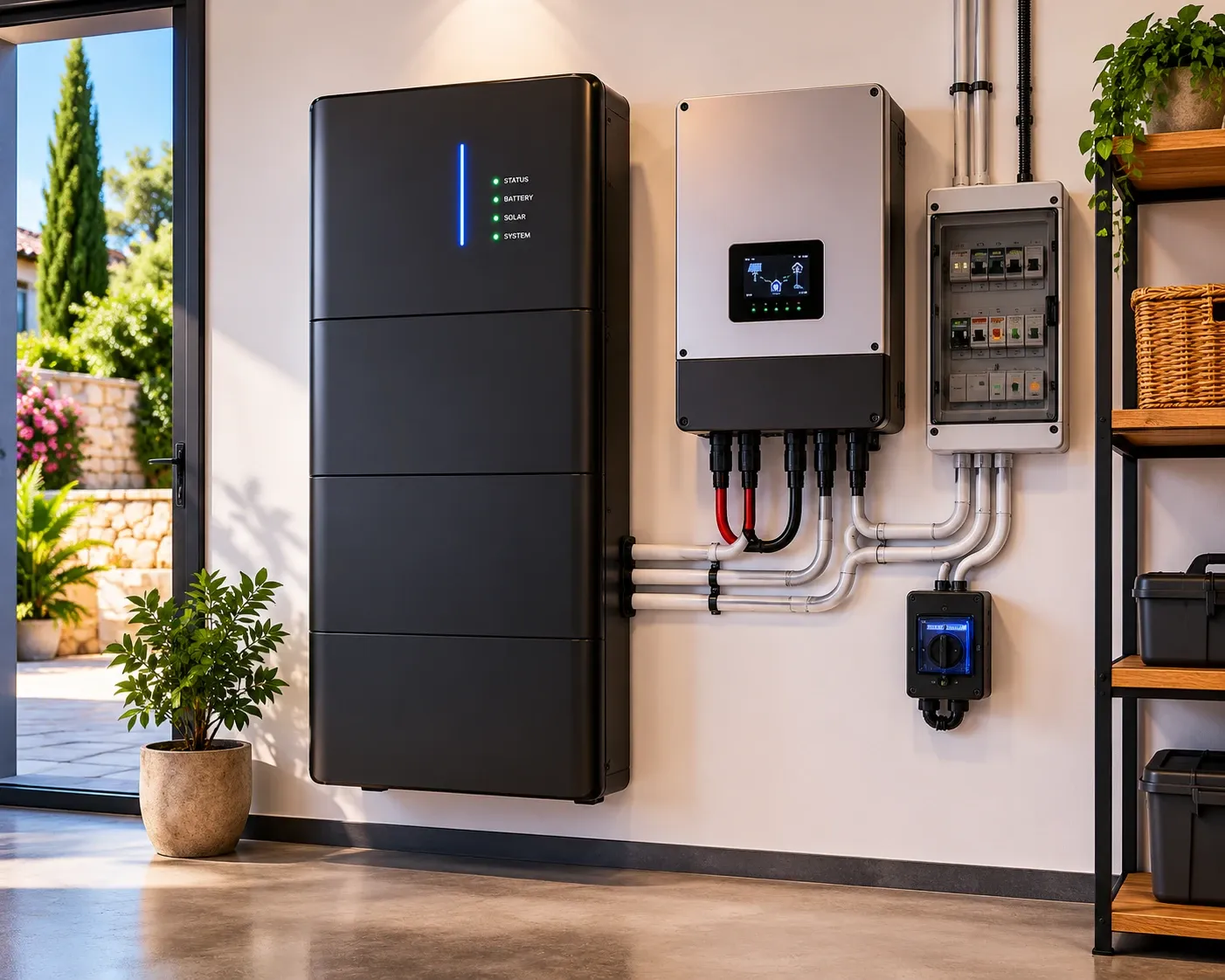 Batterie solaire 10 kWh installée dans local technique à La Capte (Hyères)