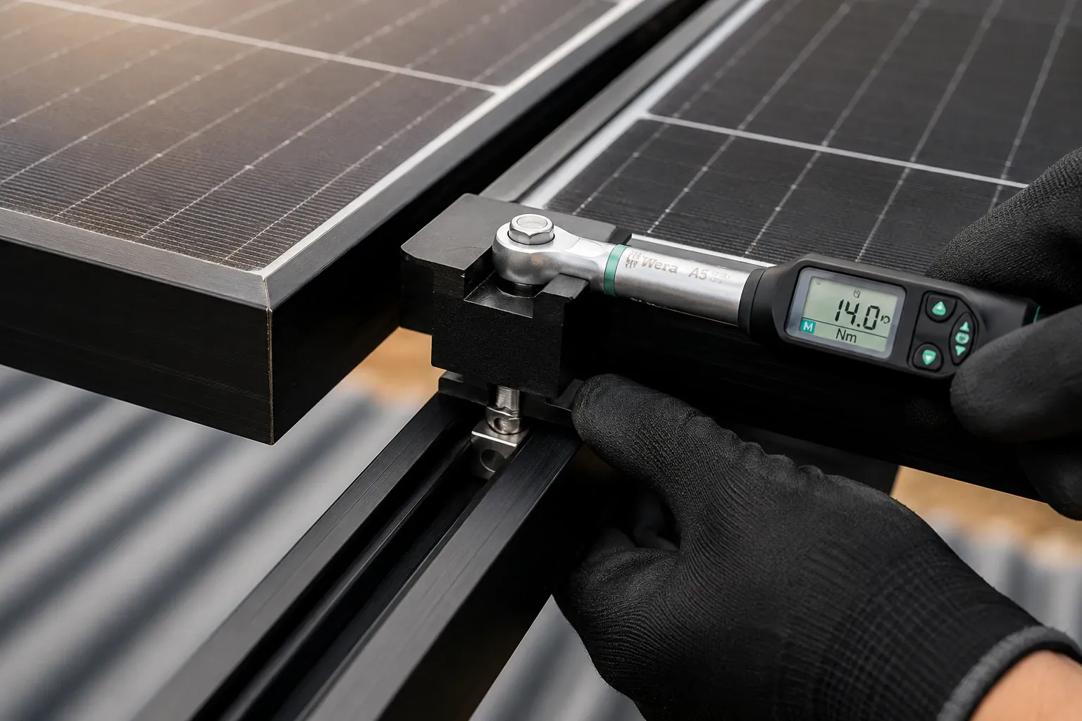 Fixation d'un panneau photovoltaïque sur structure aluminium marine